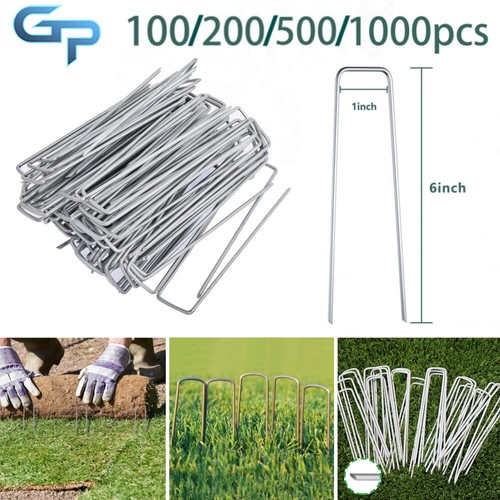 Galvanized sod staples - 6",