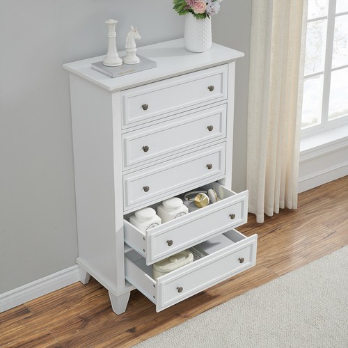 Retro white drawer - white, wood