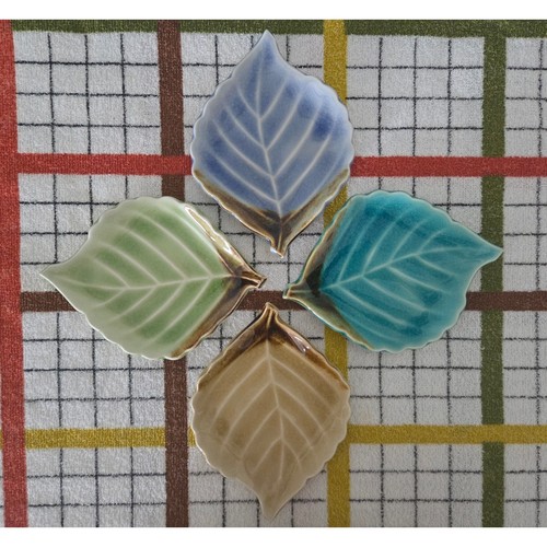 Vintage japanese ceramic leaf - vintage,