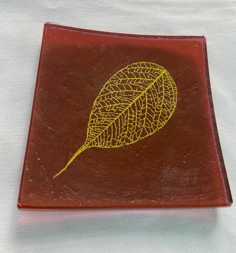 Annieglass usa gold leaf - annieglass,