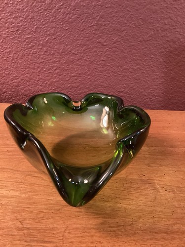 Vintage murano green amber - murano,