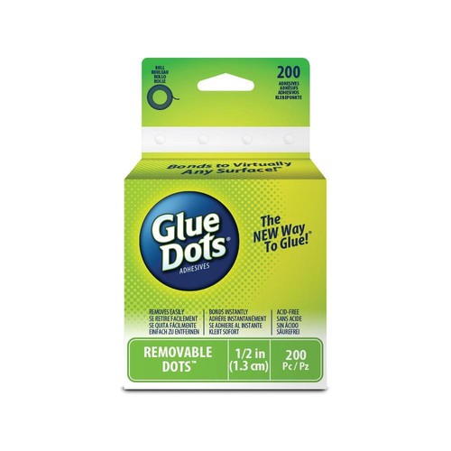 Glue dots removable 200 - glue, 1/2"