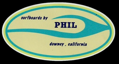 Phil surfboards sticker - phil,