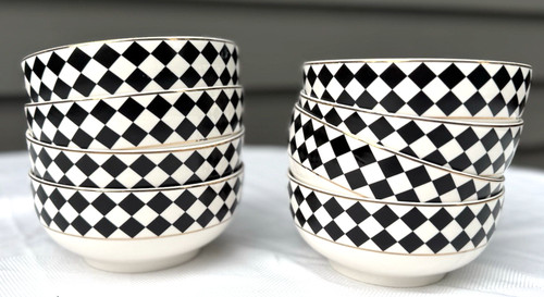 Quadri harlequin black - quadri, white
