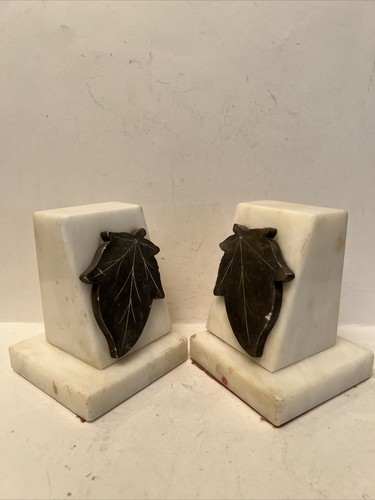 Pair vintage white slanted - pair,