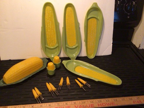 Vintage corn service set - ,
