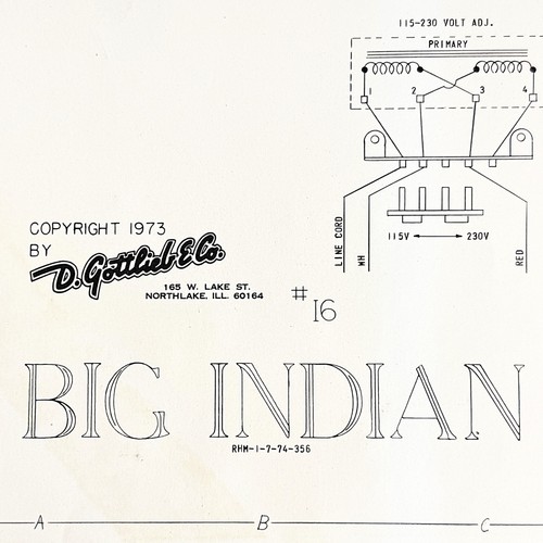 Gottlieb big indian - big, pinball