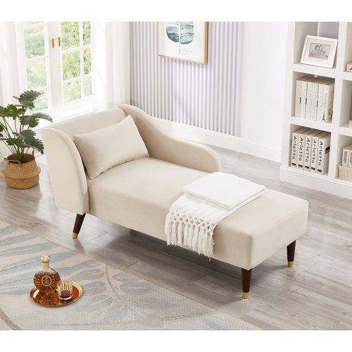 Modern velvet chaise - modern,