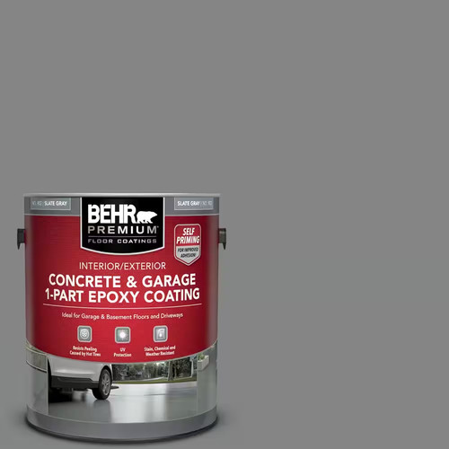 Gray concrete garage - gray, floor