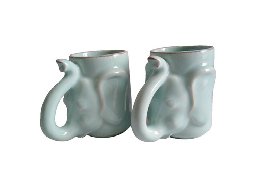Elephant figural mug cup - figural,