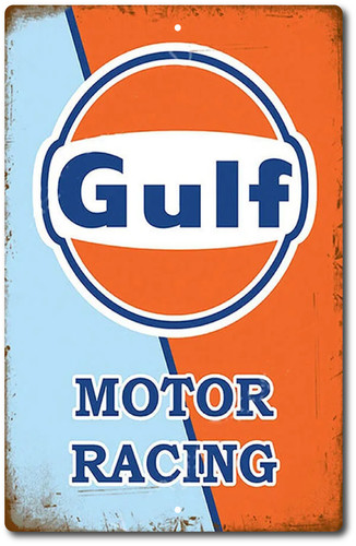 Gulf sign oil - tin, gas