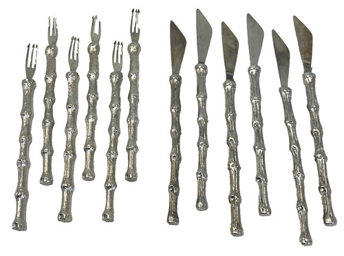 Vtg silver cocktail knives - vtg,