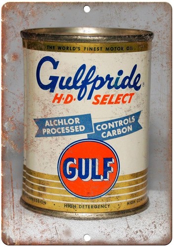 Gulf motor oil - gulf, sign