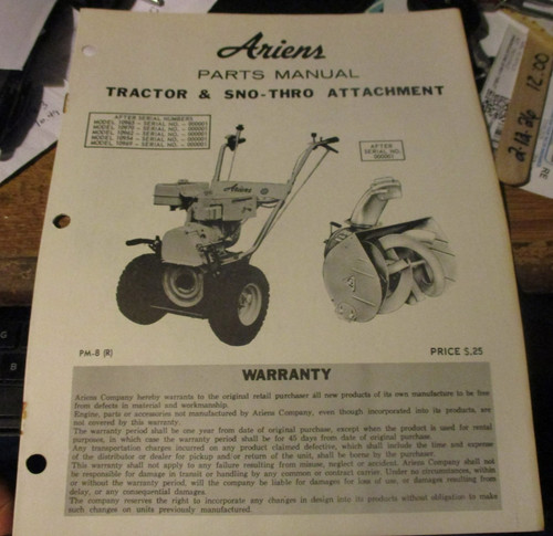 Ariens 10995 10955 snowblower - ,