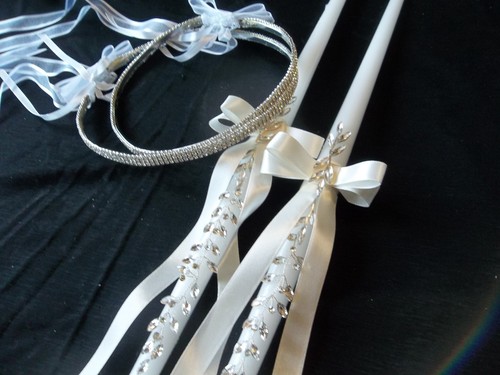 Stefana greek wedding crown - 2,