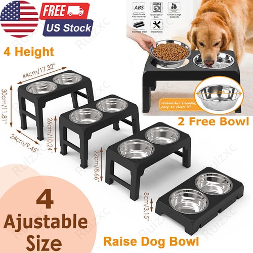 Elevated dog bowl pet feeder - elevated,