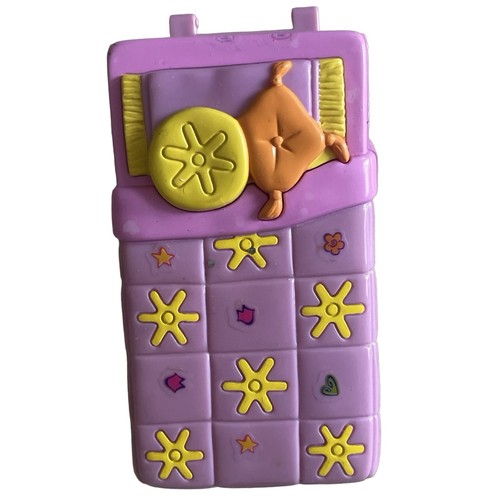 Vtg polly pocket bed - pocket, with