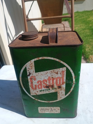 Old original castrol oil - old, tin