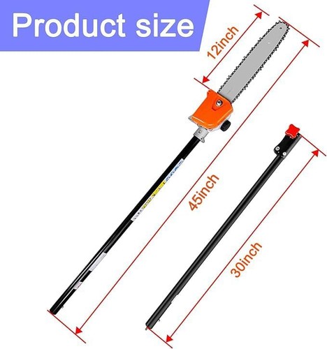 Pole saw attachment with - pole,
