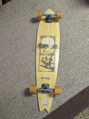 Vintage wooden skateboard - wooden,