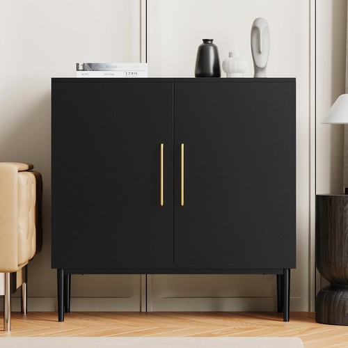 Black storage cabinet with - black,