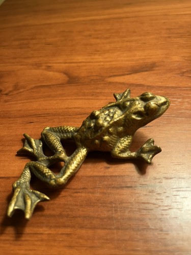 Antique bronze toad - bronze,