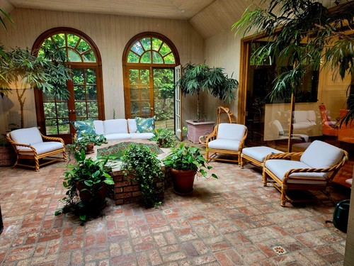 Vintage rattan bamboo sunroom - bamboo,