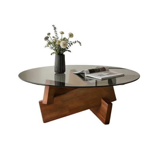Modern round coffee table - round,