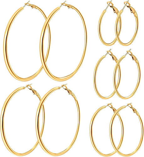 Pairs gold silver hoop - silver,