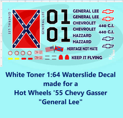 White toner waterslide - white, 1:64