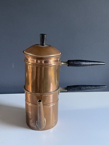Vintage mcm copper coffee - vintage,