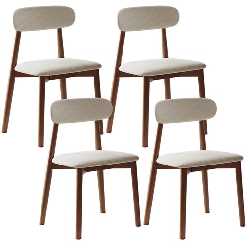 Solid wood dining chairs - 4x,
