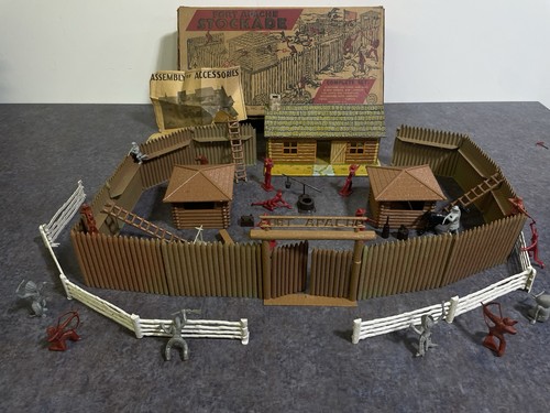 Marx fort apache playset box - marx,
