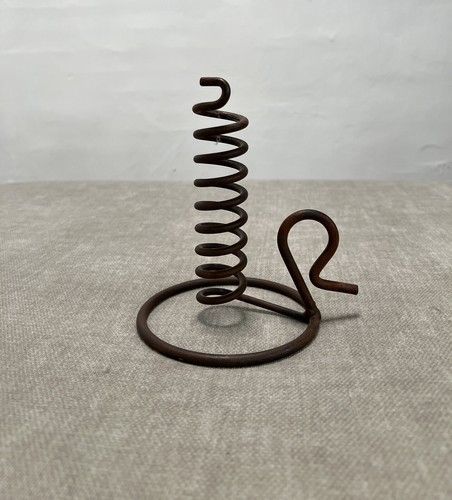 Vintage wrought iron spiral - iron,