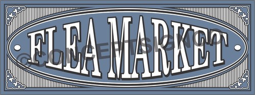 Flea market banner - 3'x8',