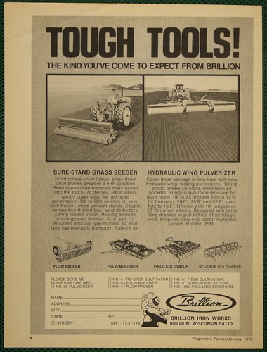 Brillion iron grass seeder - iron,