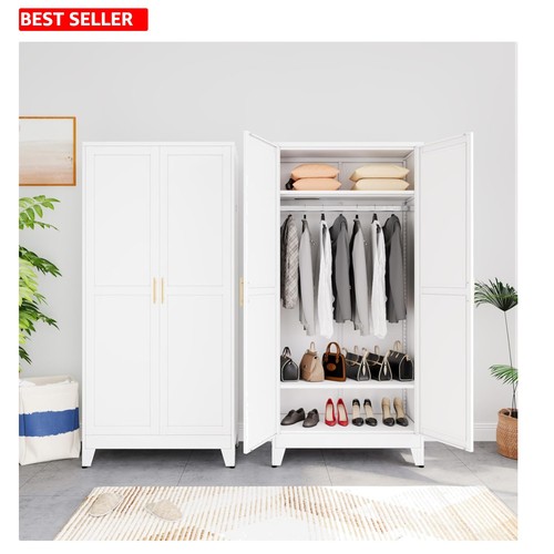 Durable metal wardrobe - 71'',