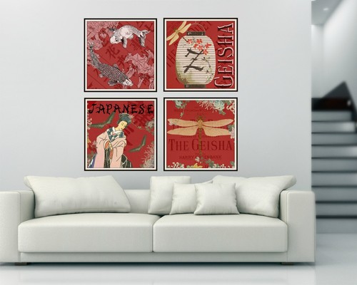 Japanese geisha - japanese, koi