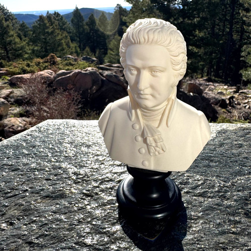 Vintage mozart bust statue - vintage,