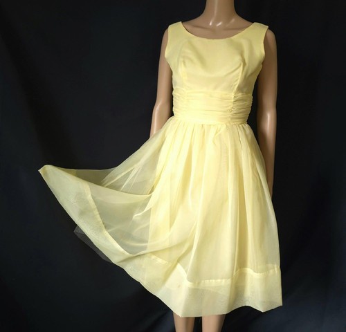 Vintage 1950s lemon chiffon - 1950s,