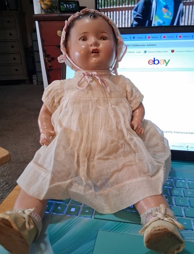 Antique composition baby - baby, doll