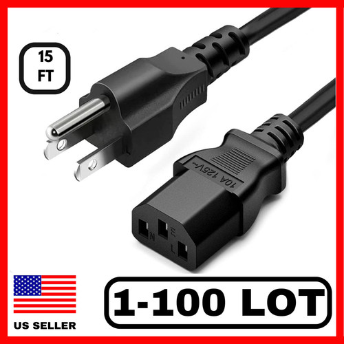 Lot 100 prong - power, cord