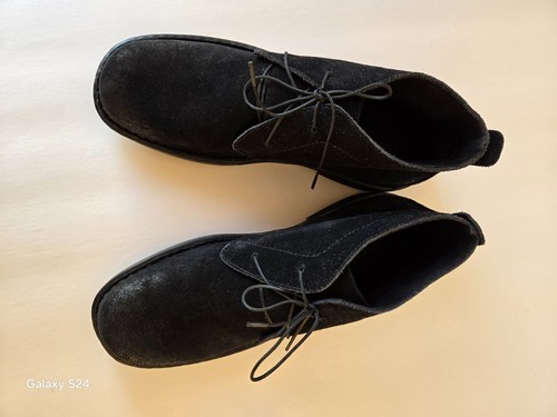 New born hober blue - blue, suede