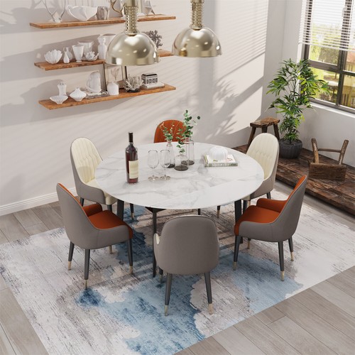 Xxl round marble dining table - round,