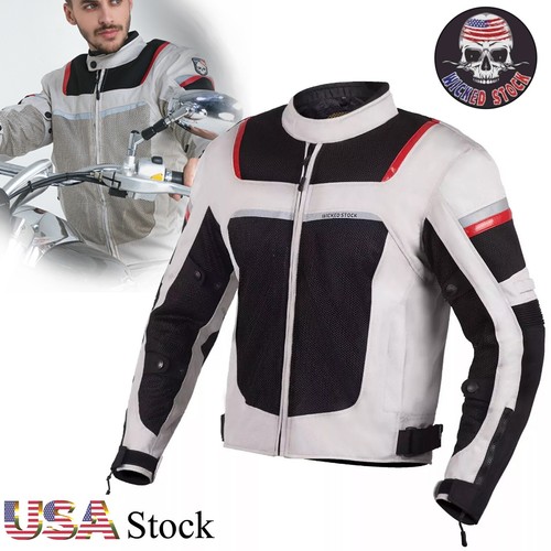 Men mesh motorcycle jacket - mesh,