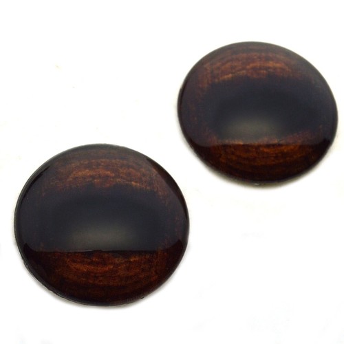 Pair dark brown horse glass - dark,