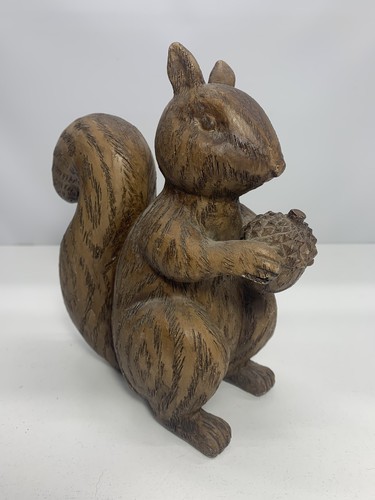 Resin wood look squirrel - resin,