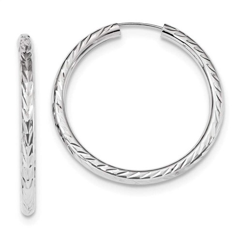 14k white gold 00x35mm - 14k, 3.00x35mm