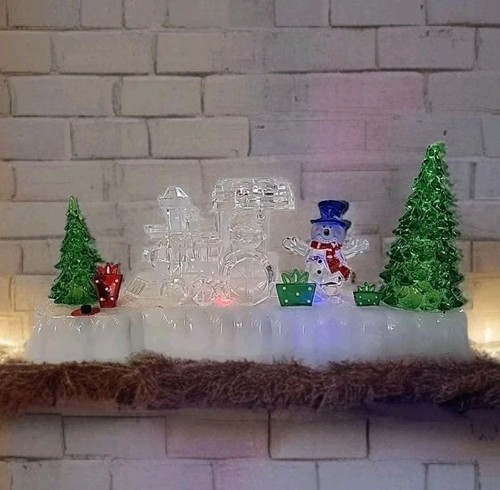 Vtg snowmen trees train - snowmen,,