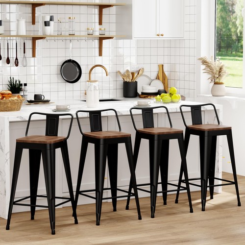 Metal bar stools set - bar, 4